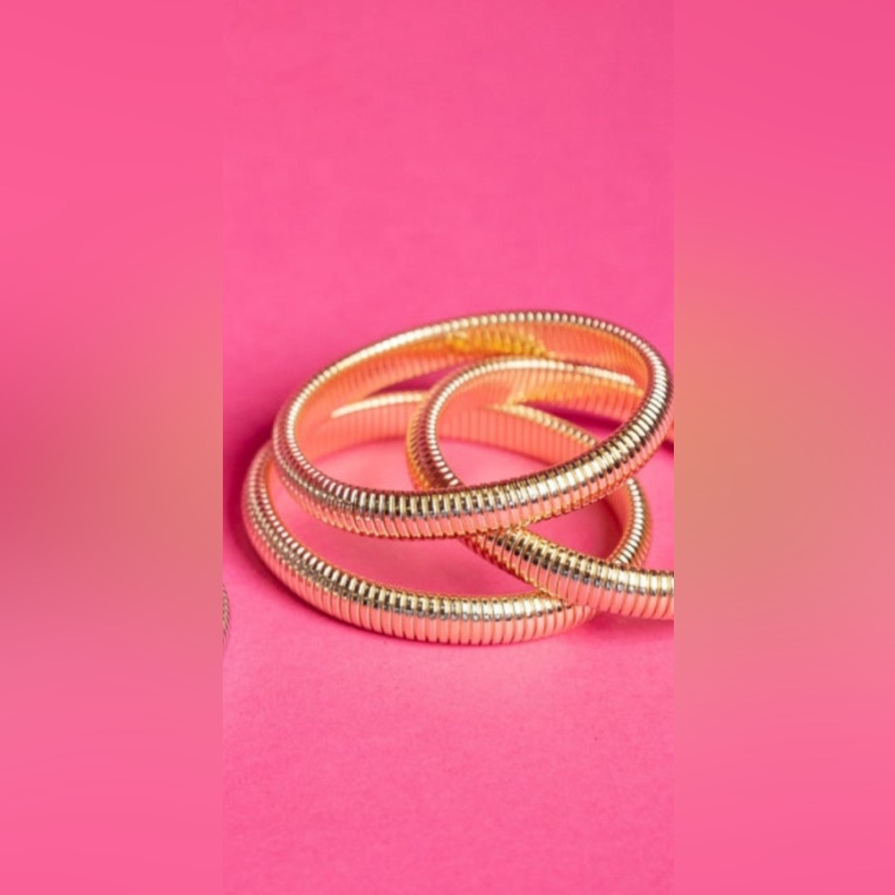 Gold shaker bracelets